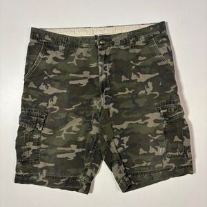 Green Camo Cargo Shorts - 36